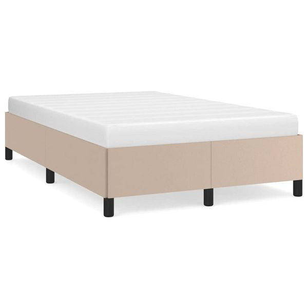vidaXL Bettgestell Cappuccino-Braun 120x190 cm Kunstleder, 3269650