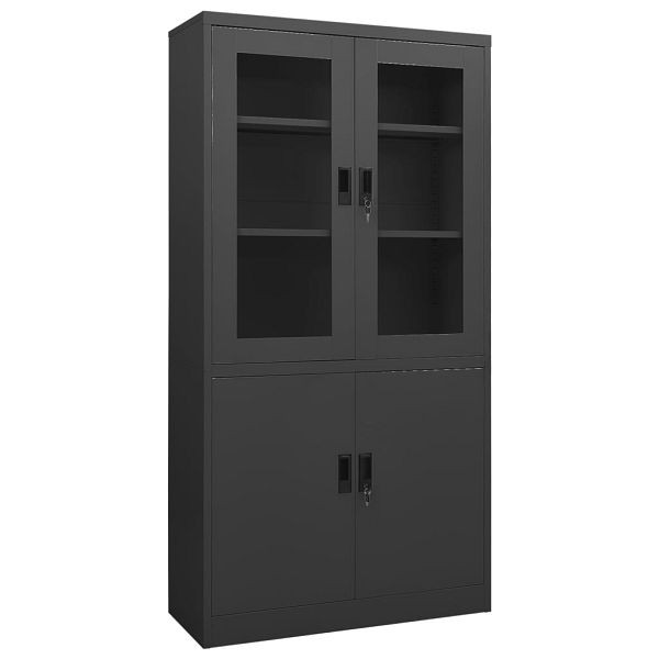 vidaXL Büroschrank Anthrazit 90x40x180 cm Stahl, 335949