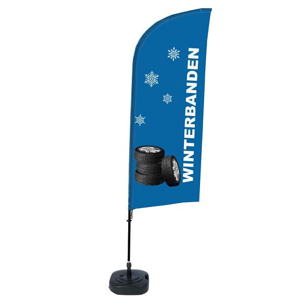 Showdown Displays Beachflag Alu Wind Komplett-Set Winterreifen Niederländisch ECO, BFAW310-WT21-I110ECO