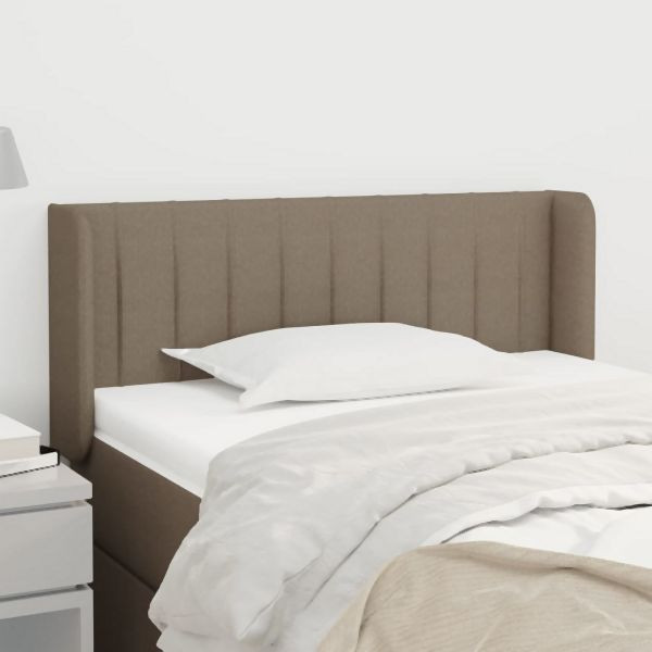vidaXL Kopfteil mit Ohren Taupe 103x16x78/88 cm Stoff, 3119000