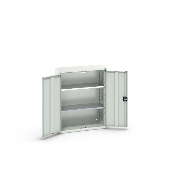 bott verso Flügeltürschrank, mit 2 Fachböden, BxTxH: 800 x 350 x 1000 mm, Lichtgrau / Lichtgrau, 16926114.16