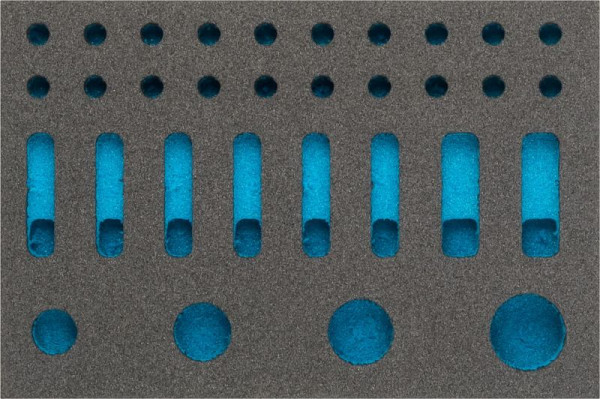 Hazet 2-Komponenten Weichschaum-Einlage, für 1557/32, Abmessungen / Länge: 172 mm x 114 mm Ordnungssystem Größe: 1/9 (172 x 114 mm), 163-346L