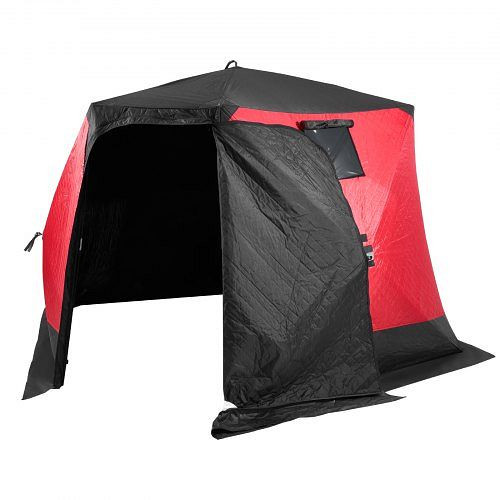 VEVOR Tragbares Eisangelzelt für 4–6 Personen, 600D-Oxford-Gewebe, inkl. Anker/Seil/Tragetasche, 3,3 x 3,3 x 2 m, BDBHS1301307N04PFV0