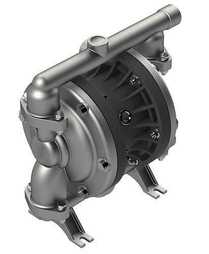 DENIOS Druckluft-Doppelmembranpumpe, ATEX, 1/2'', aus Edelstahl / FPM, 287106