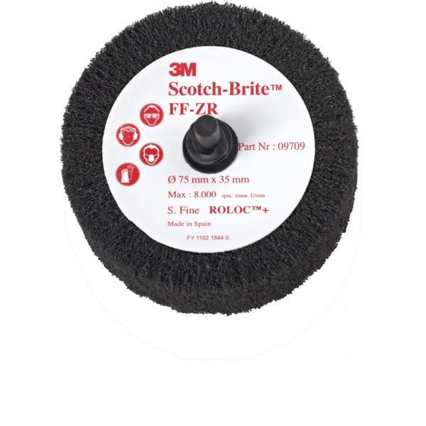 3M Scotch-Brite Roloc Lamellenbürste FF-ZR, grau, 63 mm x 32 mm, S FIN, VE: 10 Stück, 7000077899