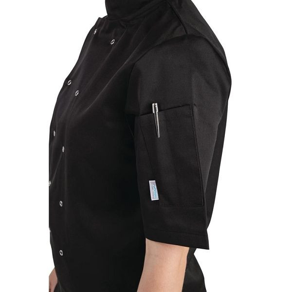 Whites Chefs Clothing Vegas Kochjacke kurze Ärmel schwarz 3XL, A439-3XL