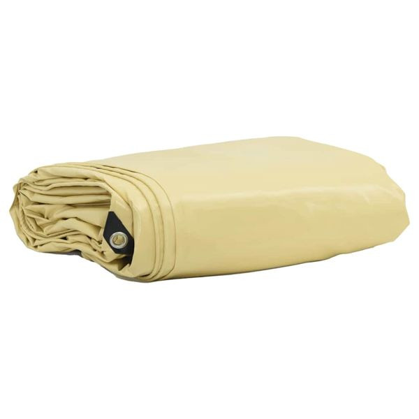 vidaXL Plane 650g / m² Beige 3 x 5 m Canvas mit PVC-Beschichtung, 42017732