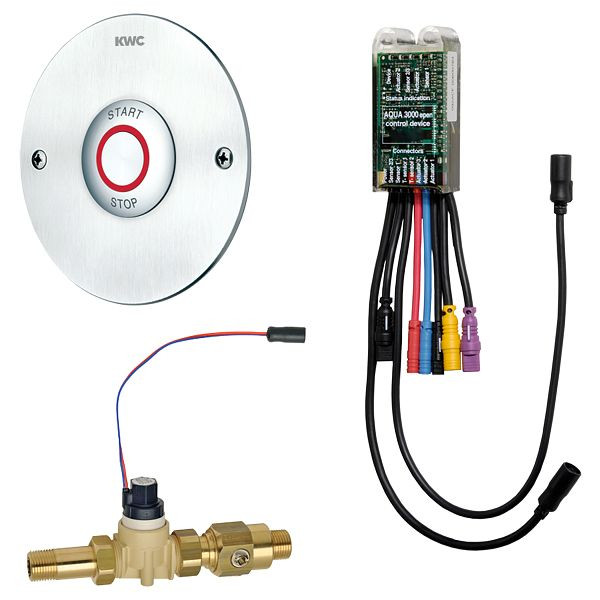 KWC Wascharmatur, A3000open, elektronisch gesteuert, Hinterwandmontage, ohne Mischung, 24 VDC, 2000103718
