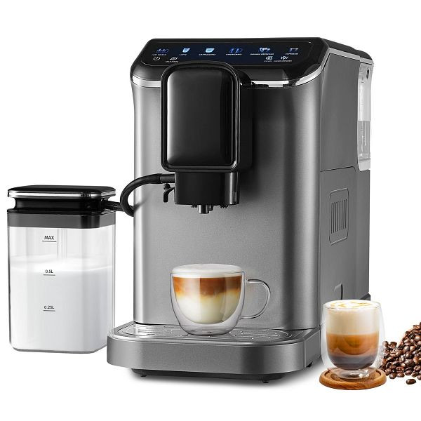 VEVOR Vollautomatische Espressomaschine 20 Bar Milchaufschäumer Mahlwerk, QZDYSKFJQZDDN7A8QV2