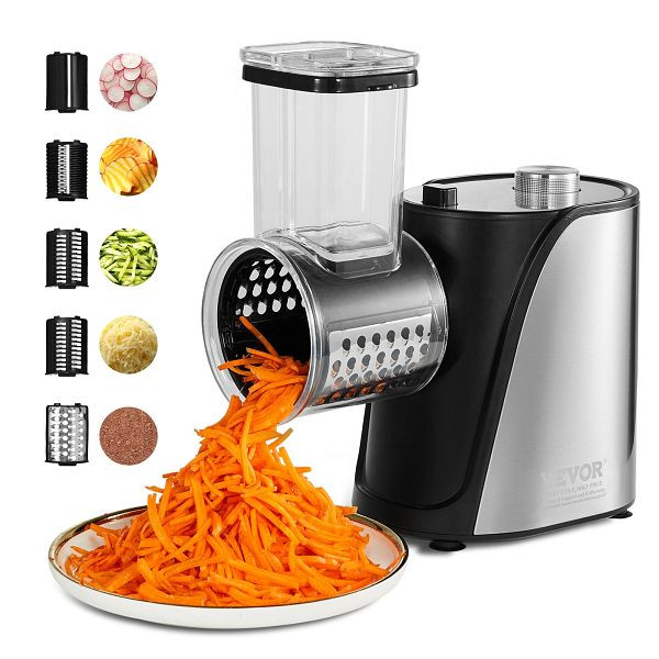 VEVOR Elektrische Käsereibe Salat Maker 250W Salat Shooter Gemüsehobel, DDSCQPJBXGSL9A55VV2