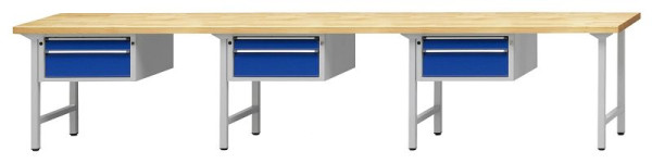 ANKE Werkbänke Kombiwerkbank, Modell 541 V, 4050 x 700 x 850 mm, RAL 7035/5010, BMP 50 mm, 411.602