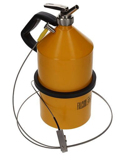 FALCON Sicherheitskanne aus Stahl, lackiert, Feindosierhahn, 5 l, Erdungsanschluss, 283924