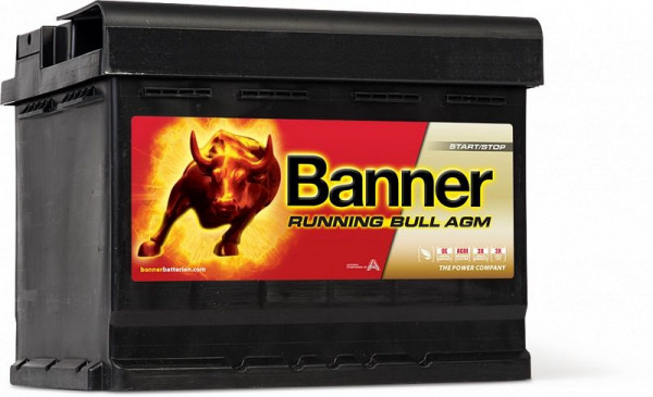 Banner PKW Batterie Running Bull AGM 560 01 Batterie in Vliestechnik für Premium Start/Stop Anwendung, 016560010101