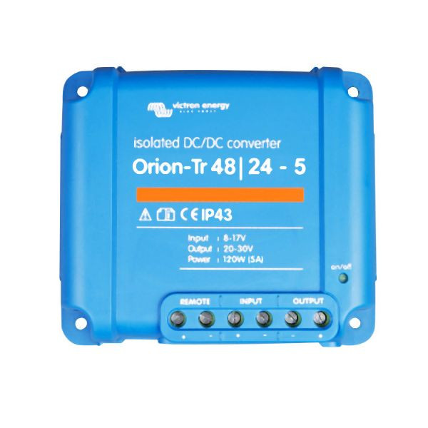 Victron Energy Orion-Tr 48/24-5 isoliert DC DC Konverter 48V auf 24V 5A 120W, 1-67-009535