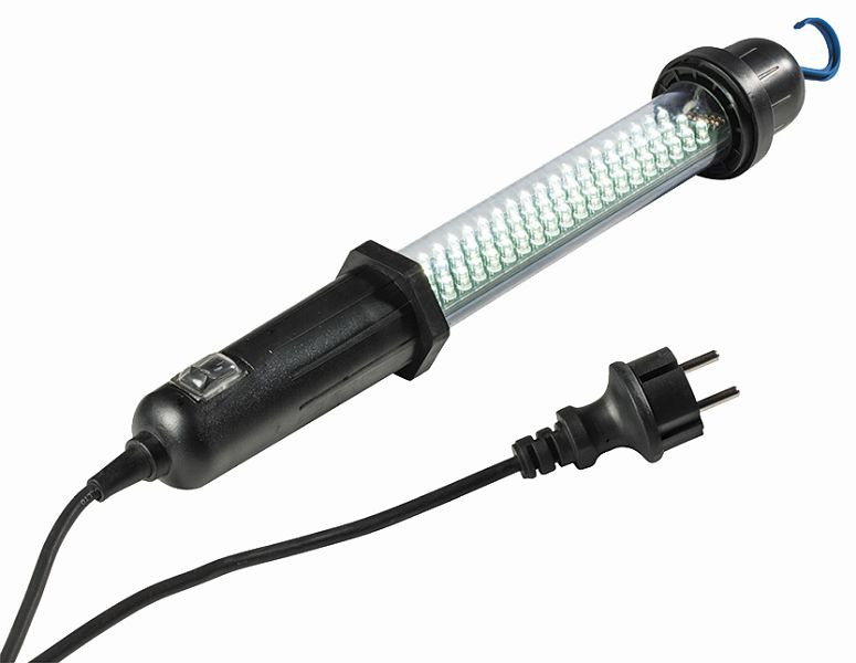 as-Schwabe LED-Handleuchte 3,5W, 5m, 60 LED leichte Gummischlauchleitung H05RN-F 2x1,0 mit Konturenstecker, 60 LEDs, 42411