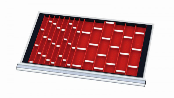 Simplaflex Muldenplatten für Schubladen, Blendenhöhe: 50 mm, Innenmaß 800 x 450 mm, CL9E050MP02