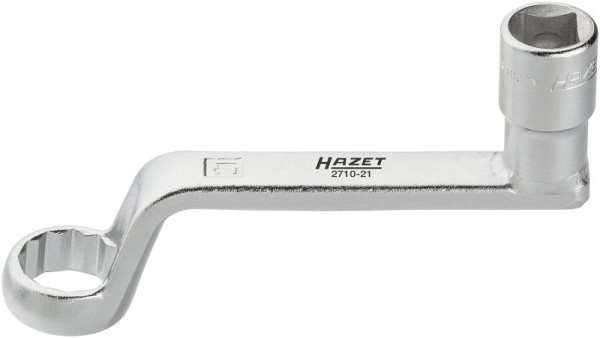 Hazet Sturzeinstellung Spezialwerkzeug, Vierkant hohl 12,5 mm (1/2 Zoll), Außen-Doppel-Sechskant Profil, 21 mm, 2710-21