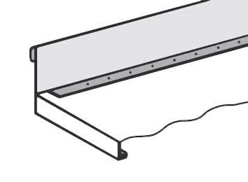 hofe Schüttgutleiste - lichtgrau - 100 x 1000 mm, K501010