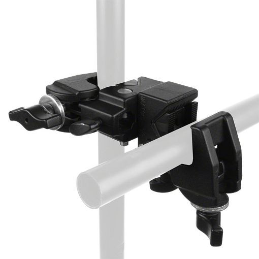 Walimex Doppel-Superklemme, Produktfarbe: Schwarz, 1017115, 4250234571159