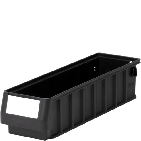 BITO Regalkasten RK4109, Eco 400x117x90 Regranulat schwarz inklusive Etikett, C0220-0032
