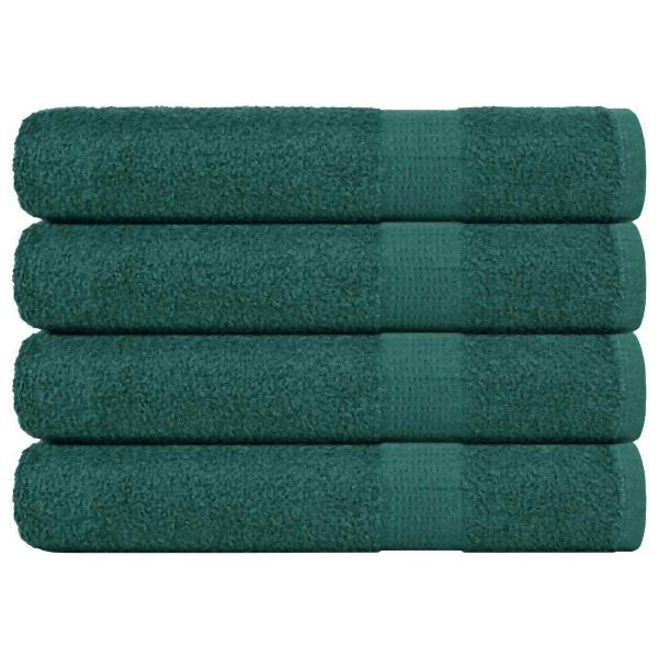 vidaXL Handtücher 4 Stück Grün 100x200 cm 360 g/m² 100% Baumwolle, 136867