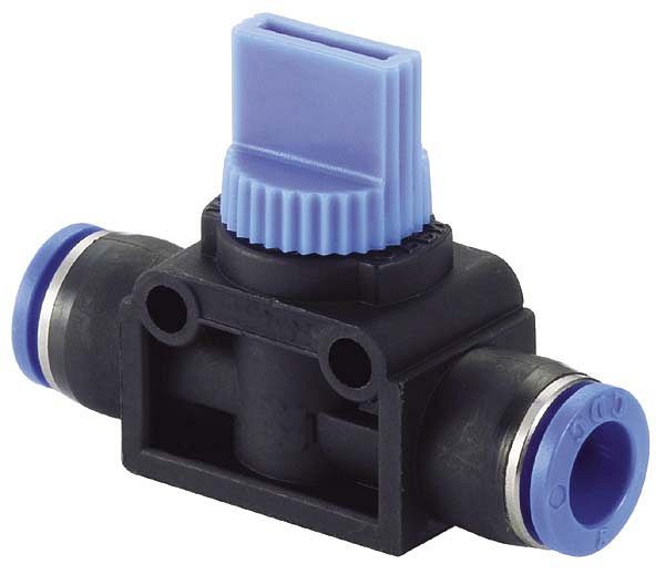 timmer B-HVS-8-6-KU, 3/2 Wege-Handventil mit Steckanschluß, Schlauch-Ø: 6 mm, Schlauch-Ø: 8 mm, VE: 5 Stück, 03170161