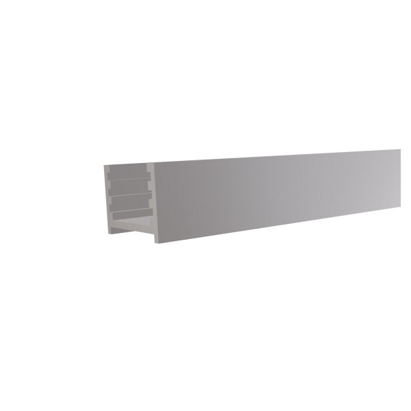 T&J Aluminium-Wandprofil für Steckzaunserien, SILBER, 20 x 20 x 2000 mm, inkl. Abstandhalter, 44854