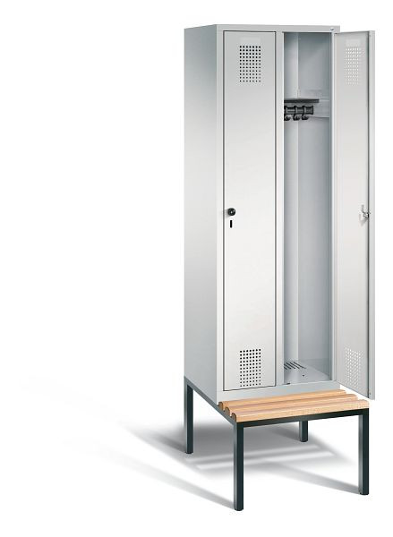 C+P Garderobenschrank Evolo, H2090xB610xT815mm, Farbe: Lichtgrau, 48050-20 S10000