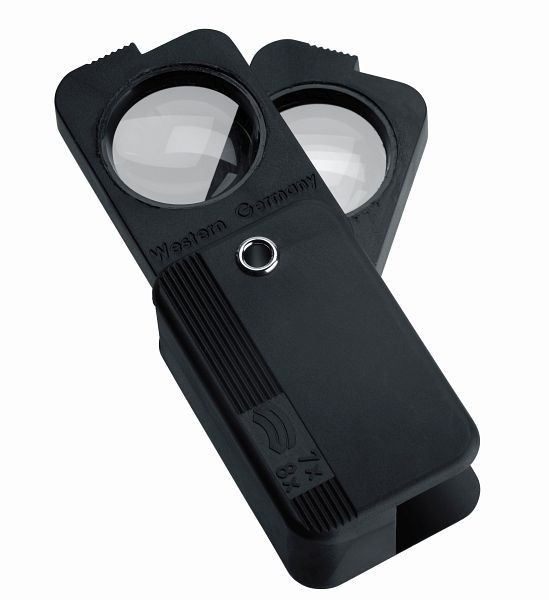 Schweizer Einschlaglupe Kunststoff, 7x/8x/Ø22,8mm, plankonvex, 55223