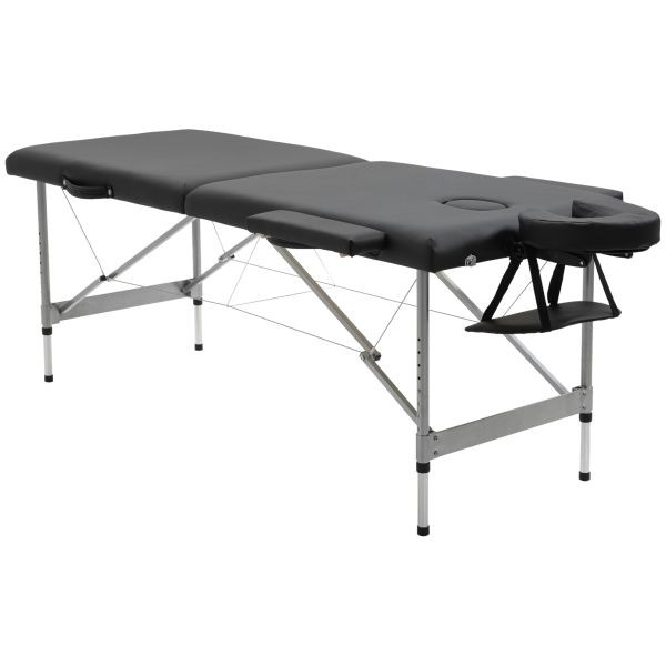 HOMCOM Massageliege höhenverstellbarer Massagebett max. 130 kg Belastbar Schwarz, 503-019V00BK