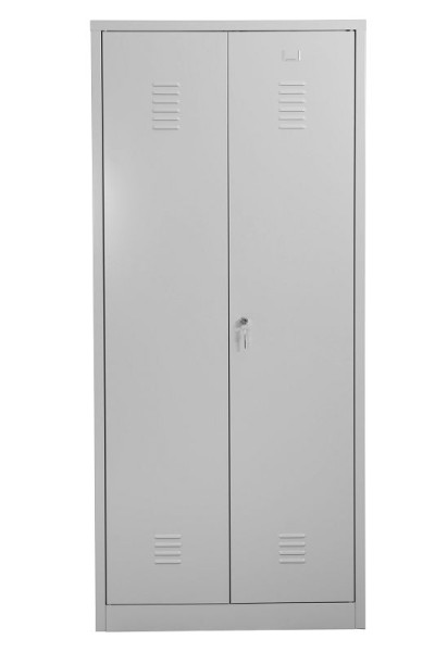 Gürkan Putzmittelschrank, 50 x 80 x 180 cm, Lichtgrau, EU Zylinderschloss, links 4 Fächer, CLC/HD.1880, 104527