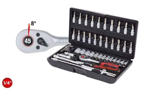 KS Tools 1/4" Steckschlüssel-Satz, 48-teilig, 917.0648, 4042146487129