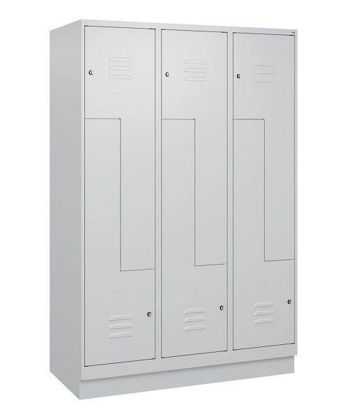 C+P Z-Spind Classic PLUS, Sockel, 6 Abteile, 1800x1200x500mm, 7035/7035, Zylinderschlösser, 0800237-326 S10024