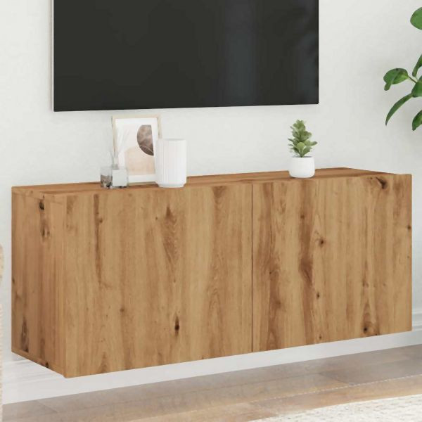 vidaXL TV-Wandschrank Artisan-Eiche 100x30x41 cm, 857671