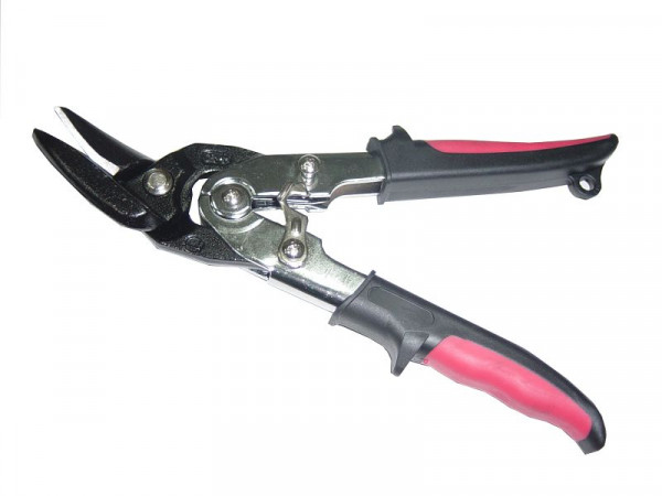 DINOSAURIER Durchlaufschere Profi links mit ergonomischen Griff, Gewicht: 512 Gramm, roter Griff, BS 501 LDS