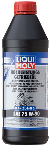 LIQUI MOLY Hochleistungs-Getriebeöl (GL4+) SAE 75W-90, VE: 6 Stück à 1 Liter, 4434