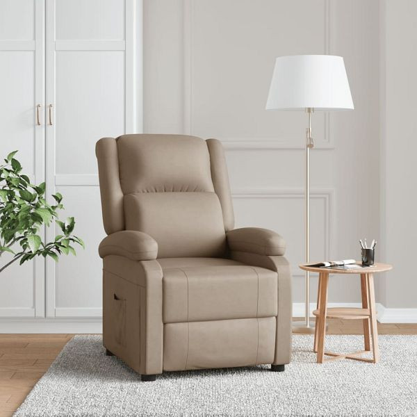 vidaXL Relaxsessel Cappuccino-Braun Kunstleder, Füllung: Schaumstoff, 340175