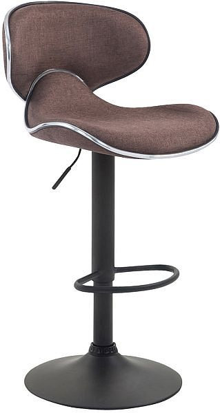 CLP Barhocker Las Vegas V2 Stoff schwarz, braun, 315464