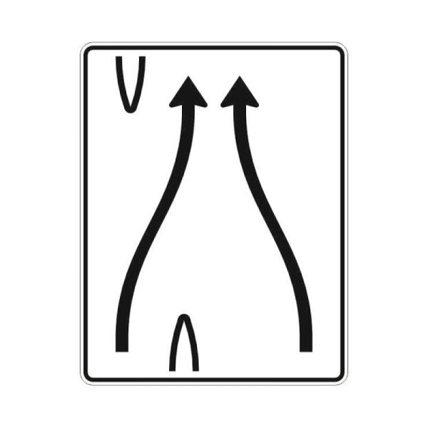 Stein HGS Überleitungstafel Verkehrszeichen StVO 501-80, Flachform 3 mm, RA1, RA1, Flachform 3 mm, 501-80.0001