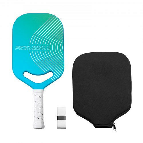 VEVOR Pickleball-Schläger, Aero-Throat, T700-Kohlefaser, Wabenkern, für Erwachsene, erhöht Kraft, Steuerung, Spin, Blau/Grün, DJZSYKT700TXDXOGQ001V0