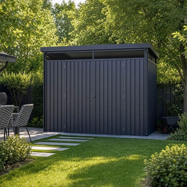 HOME DELUXE Gartenhaus LEVANTO Anthrazit - 290 x 226 cm, 75232