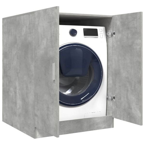 vidaXL Waschmaschinenschrank Betongrau 70,5x71,5x91,5 cm, 856639