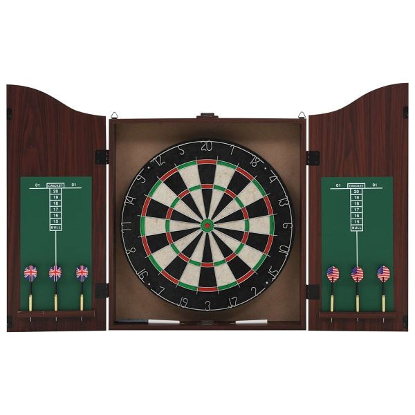 vidaXL Professionelles Dartboard Sisal mit Schrank und 6 Dartpfeilen, 91462