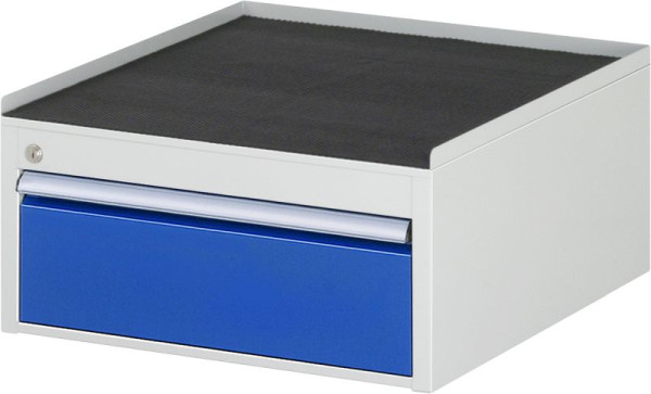 RAU Schubladenschrank Serie 7000, B580xT650xH285mm, Schublade: 1xH180mm, Metallauflage mit 3-seitigem Abrollrand und Anti-Rutsch-Matte, 03-L1.0A-MT.11