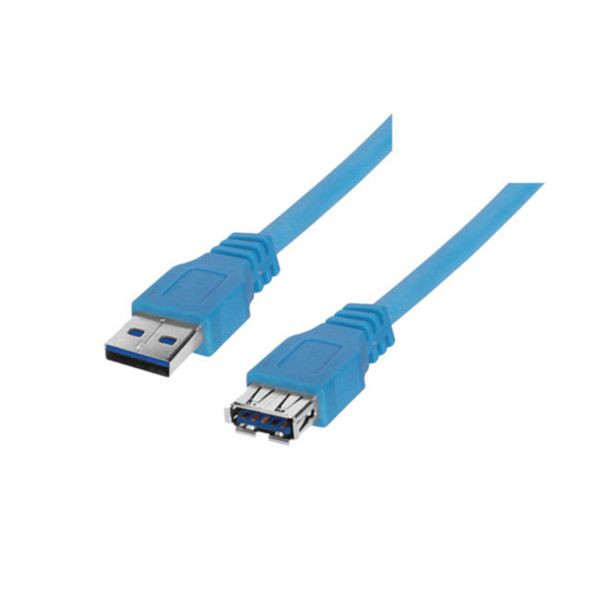 S-Conn USB Verlängerung, Typ A-Stecker auf Type A Kupplung, USB 3.0, blau, 3,0m, 77133