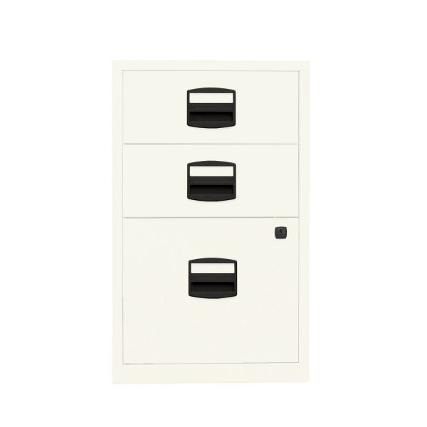 Bisley Home Beistellschrank PFA, 2 Universalschubladen, 1 HR-Schublade, 196 verkehrsweiß antibakteriell, PFA3196