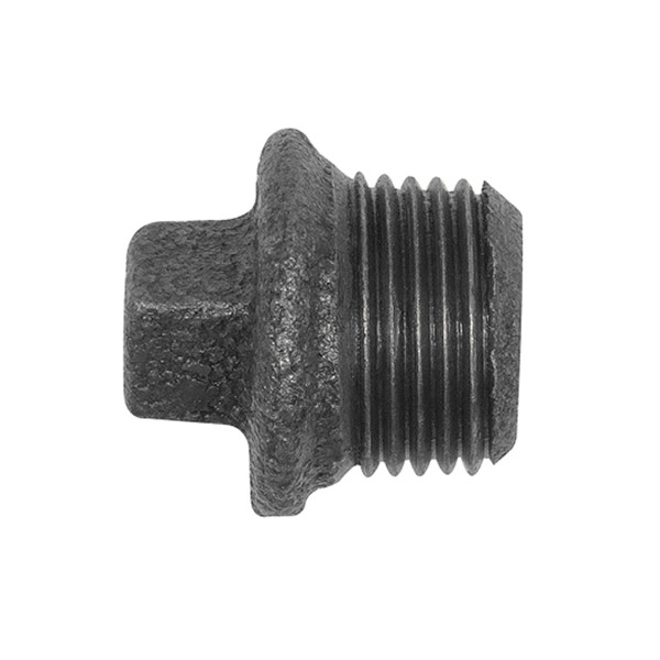 Riegler Stopfen 290, mit Rand, R 1/4 außen Temperguss schwarz, 133787