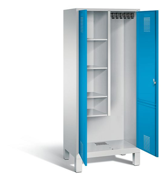 C+P Putzmittel-Spind Evolo, H1850xB810xT500mm, Farbe: Lichtgrau / Lichtblau, 48110-02 S10066