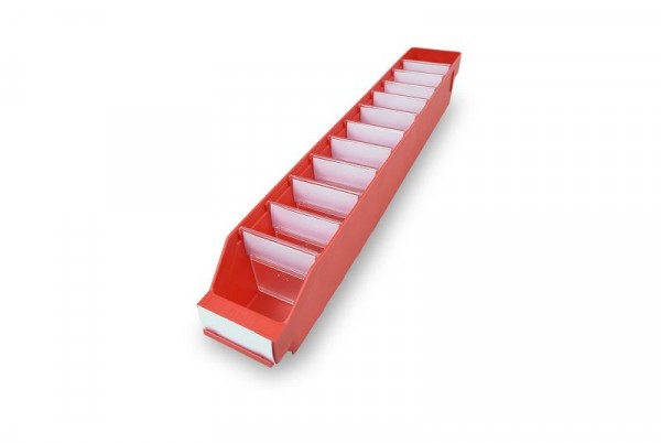 Stemo Lagerkasten 6009 rot, Abmessungen (LxBxH): 600x90x95mm, VE: 40 Stück, 520600