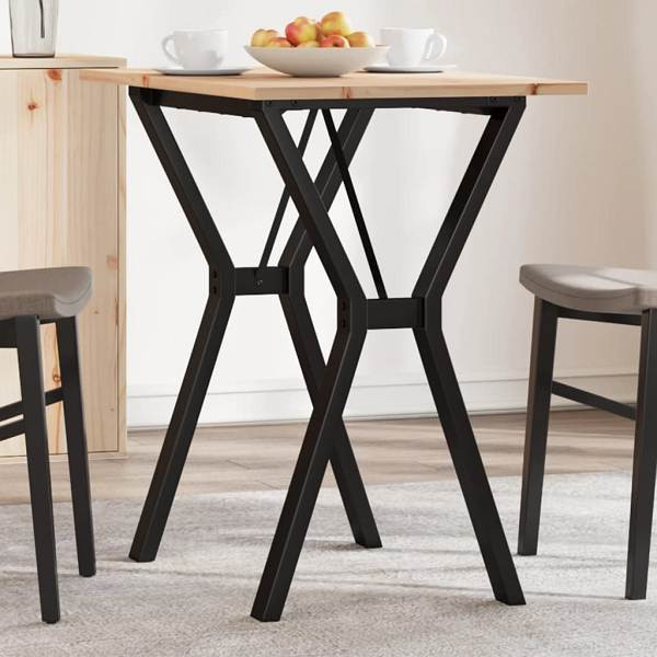 vidaXL Esstisch Y-Gestell 80x50x75 cm Massivholz Kiefer und Gusseisen, 3282716